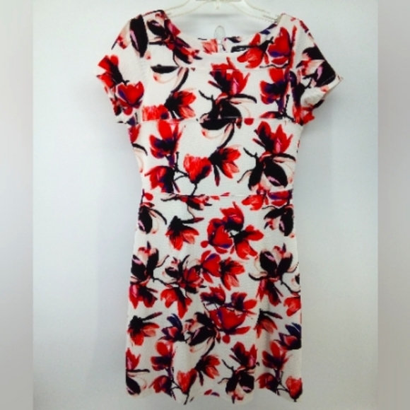 Ivanka Trump Cherry Blossom Spandex Blend Office Work Lined Dress 10 - Picture 1 of 11